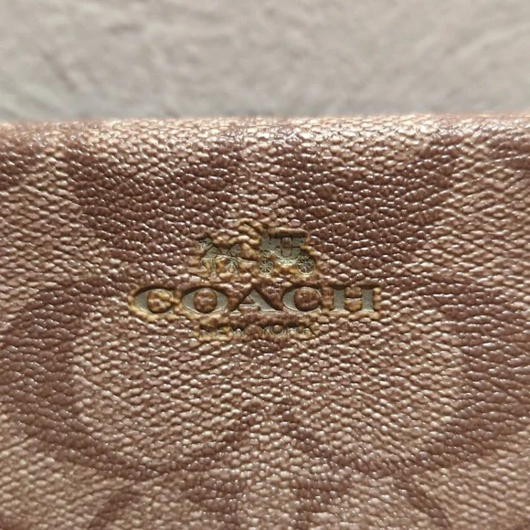 Coach Tan Signature Wristlet - Picture 4 of 9